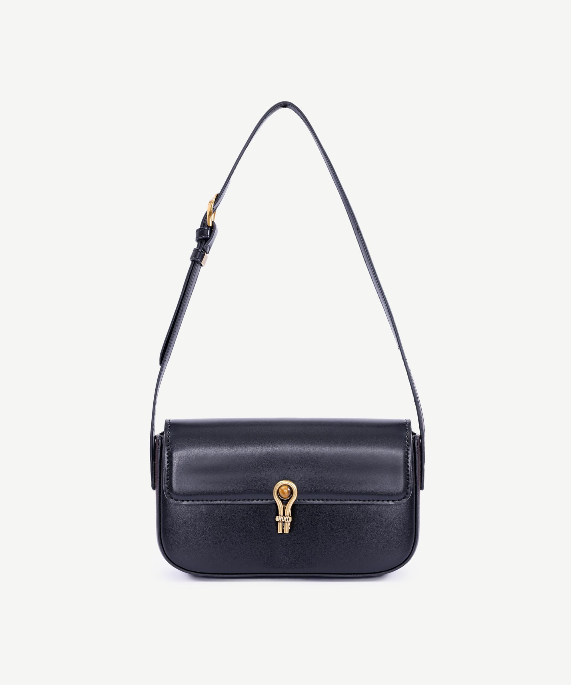  YARGICI Deri Görünümlü Toka Detaylı Omuz Çantası