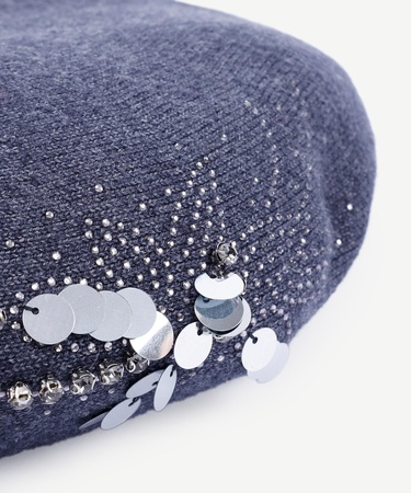  YARGICI Kumaş Detaylı Fransız Şapkası