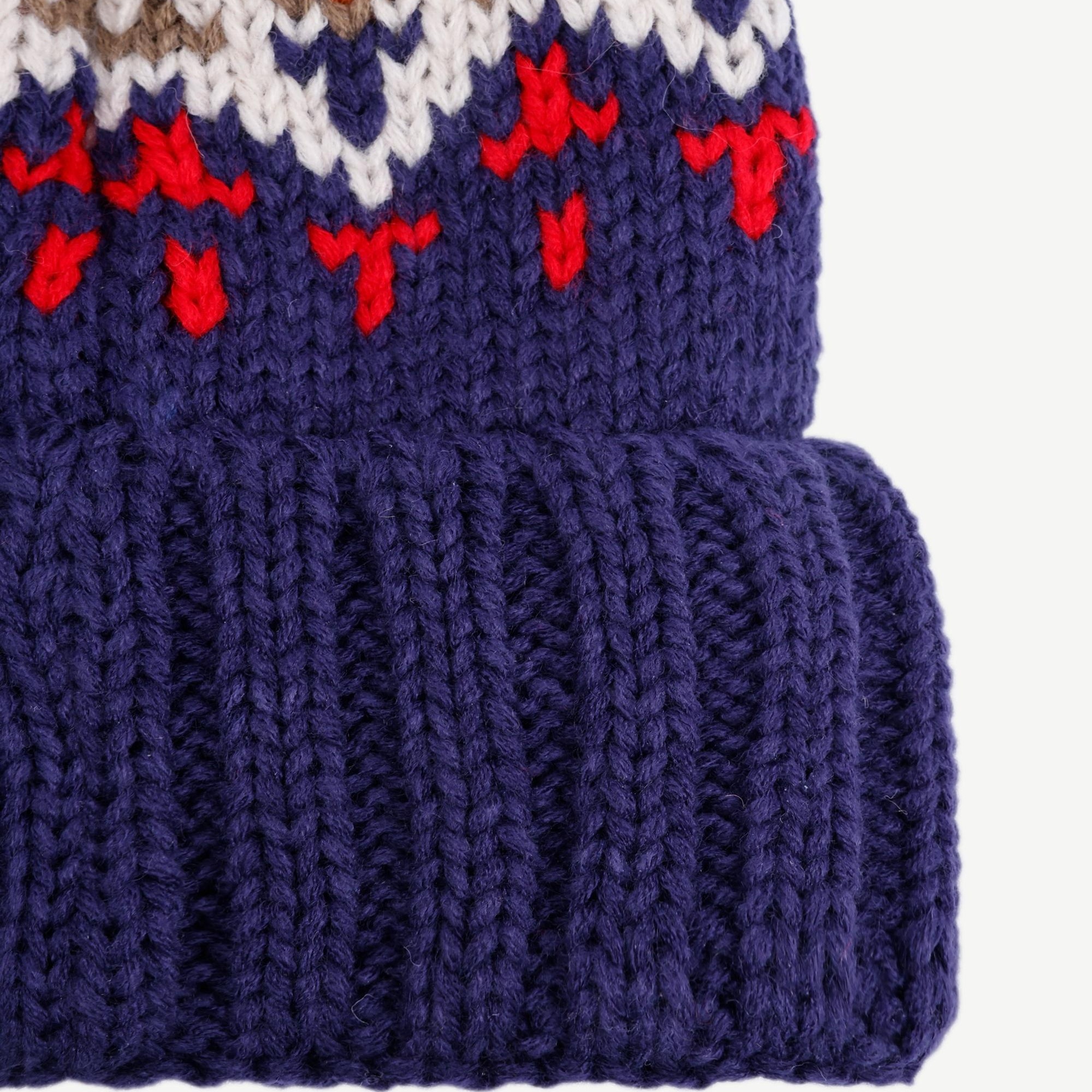 YARGICI İçi Polarlı Örgülü Desenli Bere