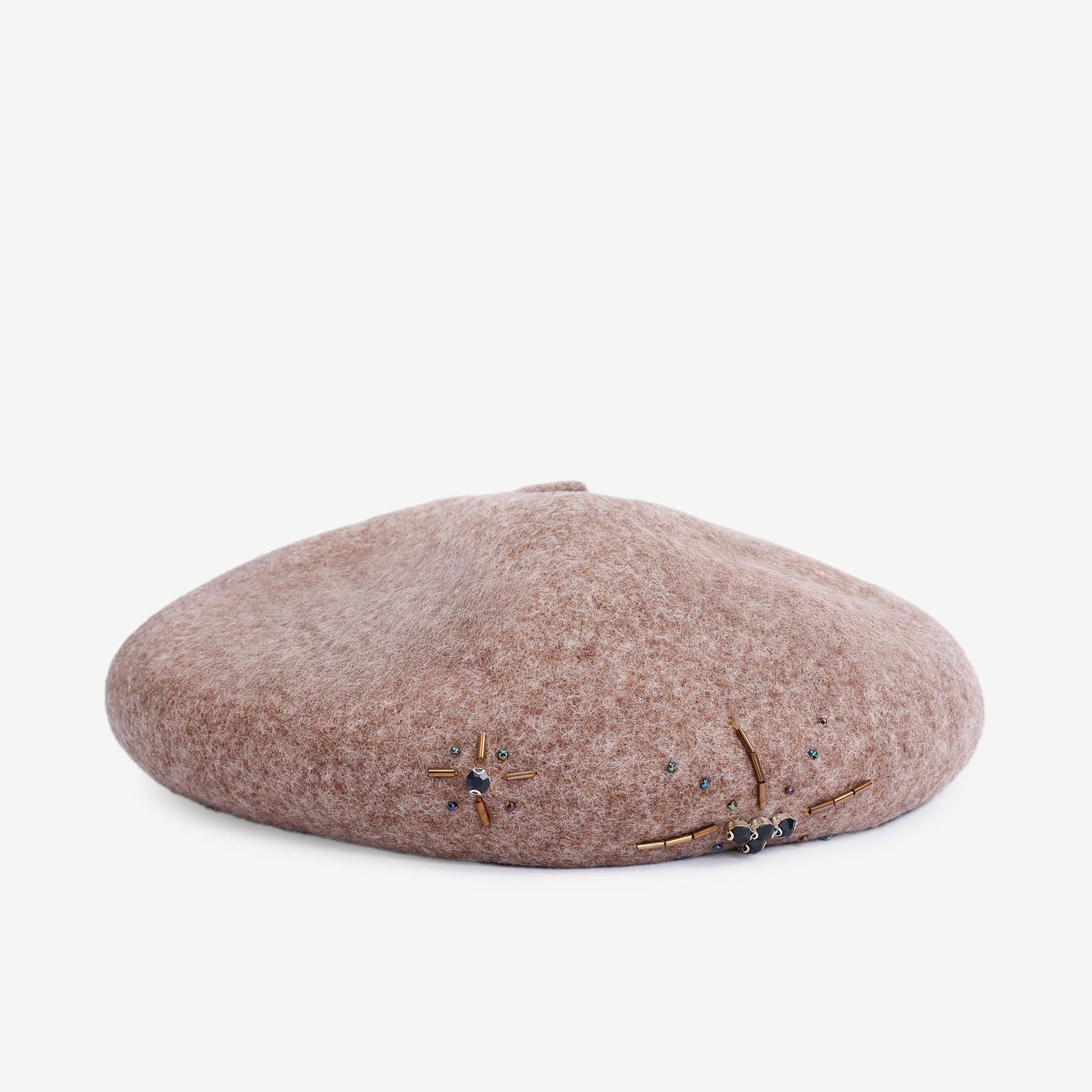 YARGICI Yün İşlemeli Fransız Şapkası