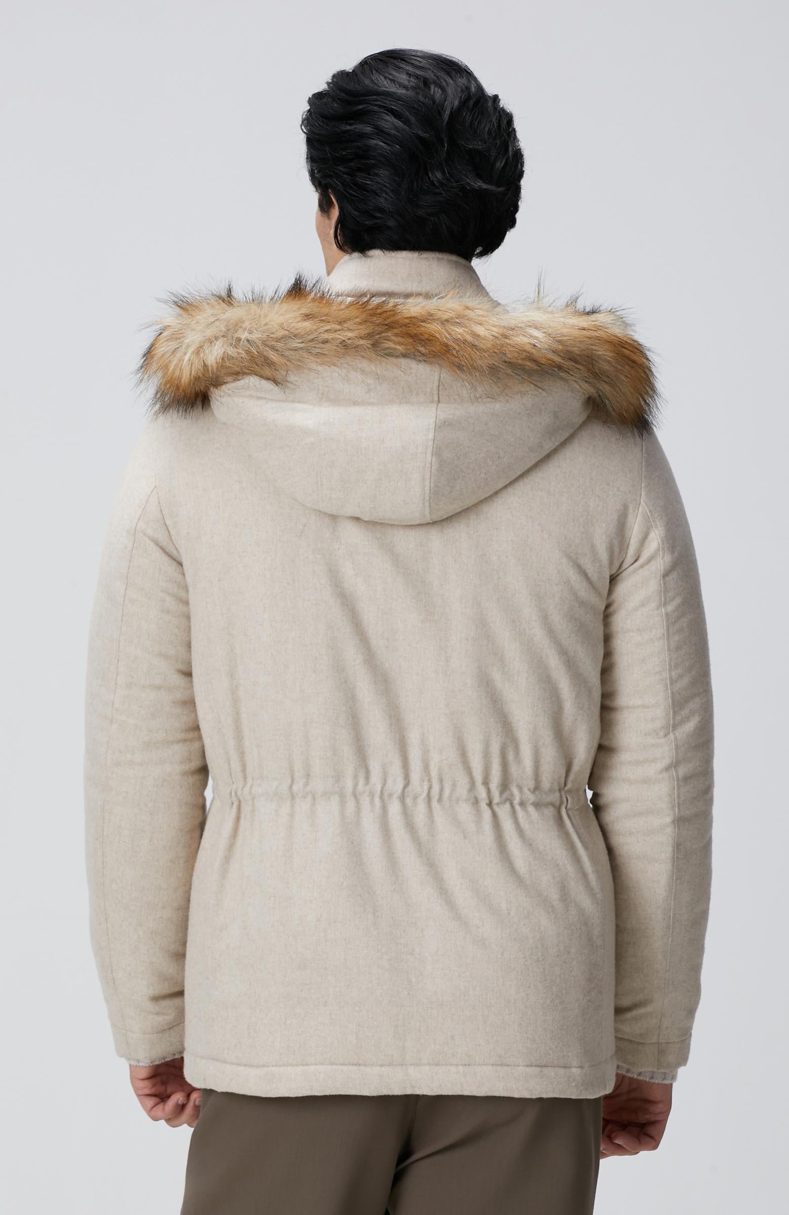 Network Erkek Taş Yün Kaşmir Karışımlı Casual Kaban