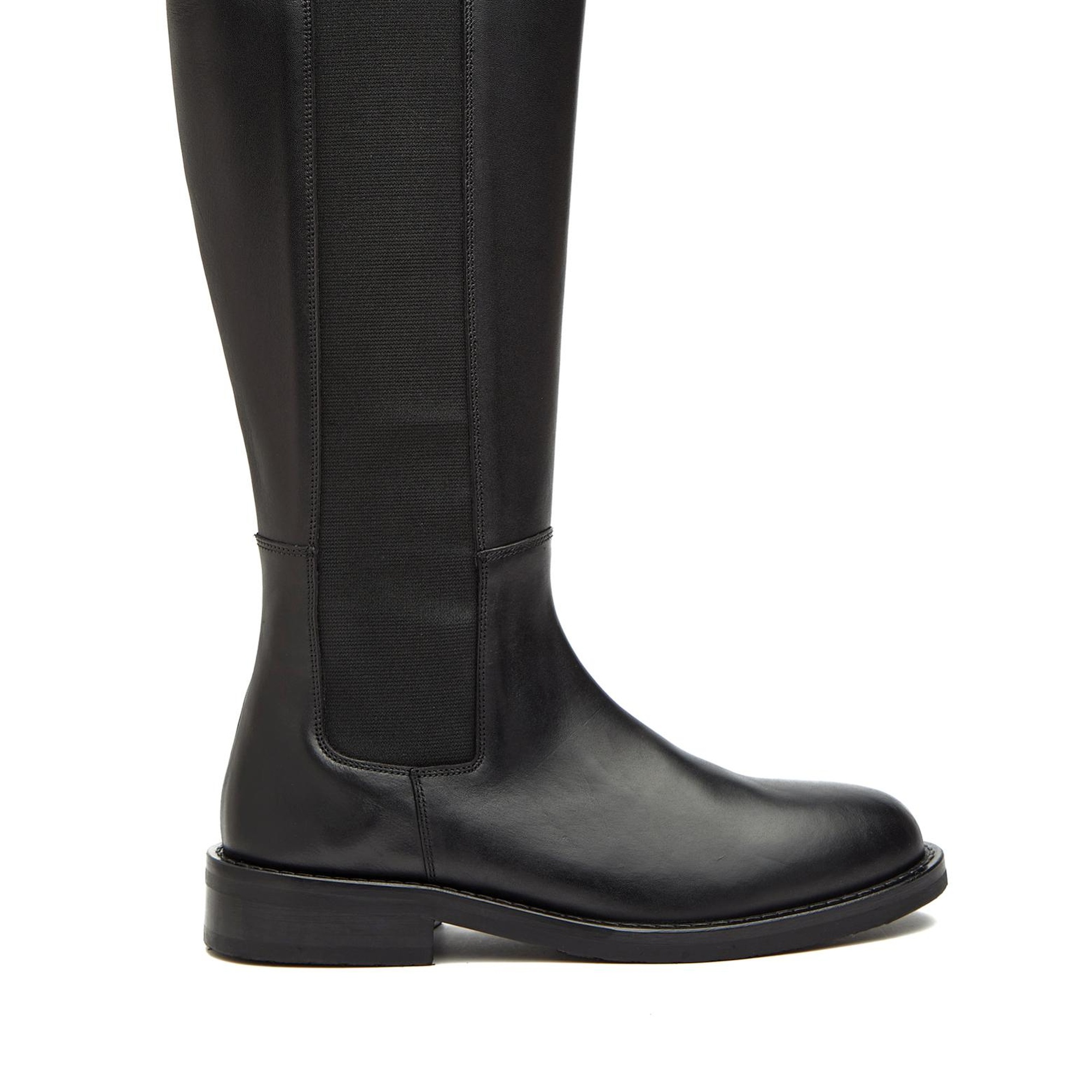 George Hogg Kadın Siyah Fermuarlı Deri Çizme