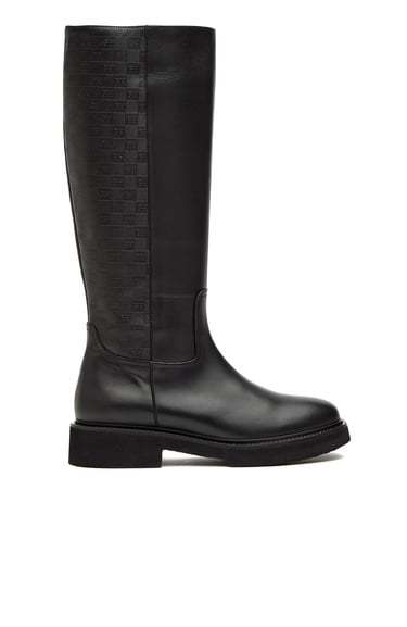  George Hogg Kadın Siyah Baskılı Deri Çizme