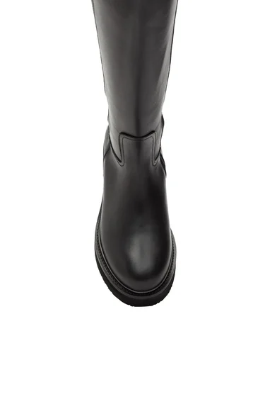  George Hogg Kadın Siyah Baskılı Deri Çizme