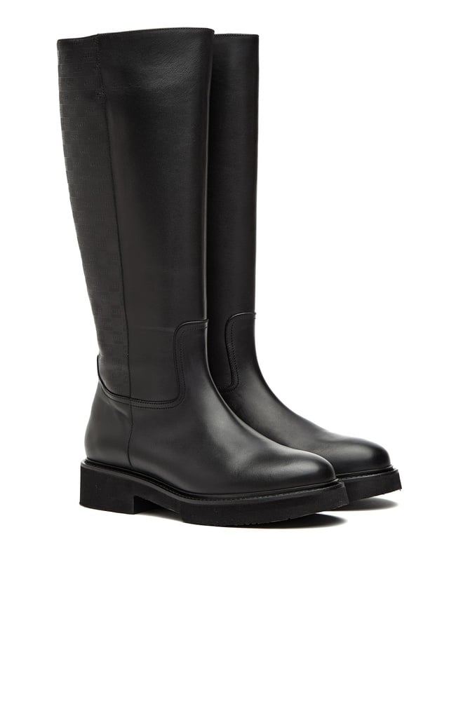  George Hogg Kadın Siyah Baskılı Deri Çizme