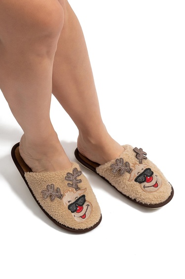  Happy Kadın Ev Terliği Bej 37/41