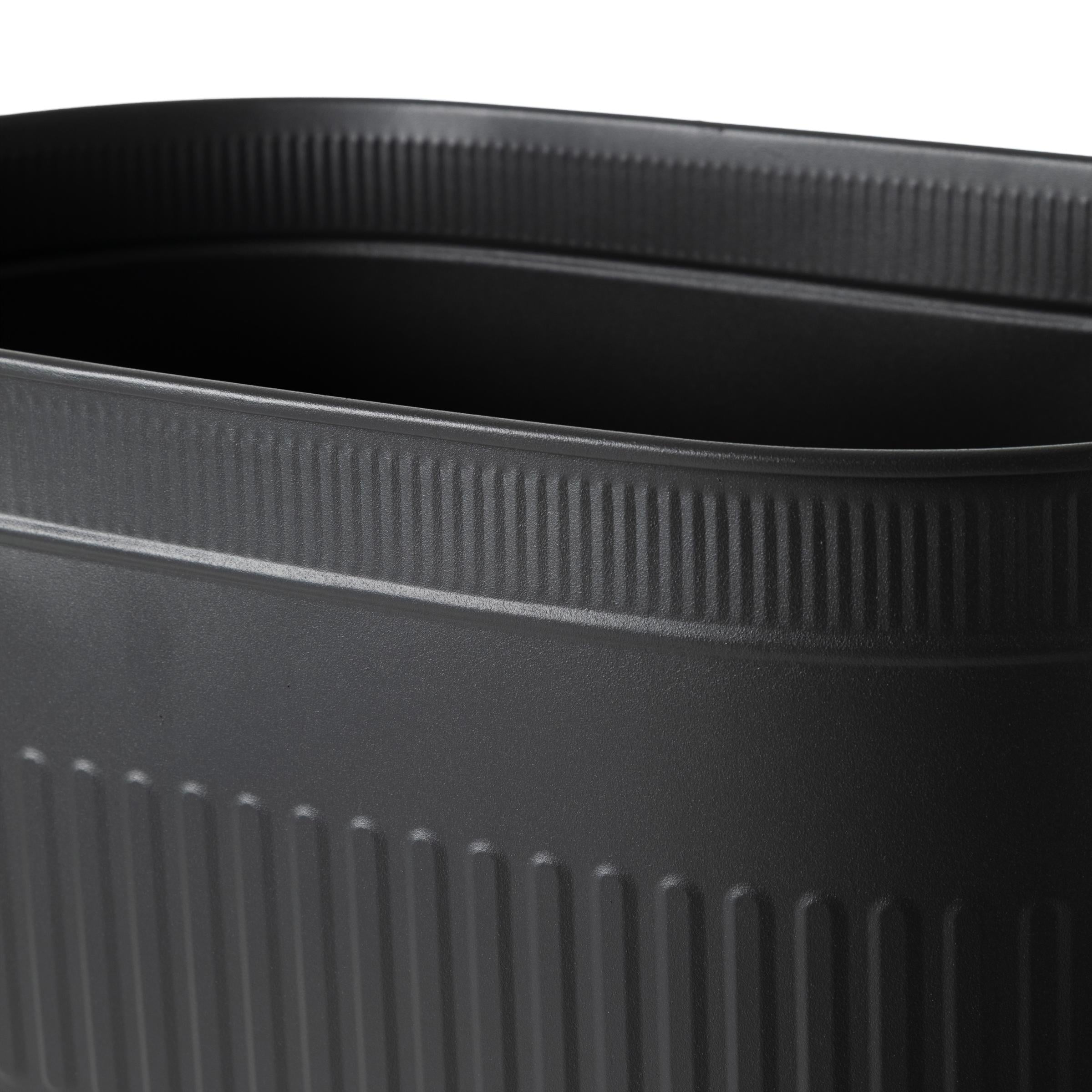  SİYAH KATLANABİLİR AYAKLI ODUN KOVASI 55 CM