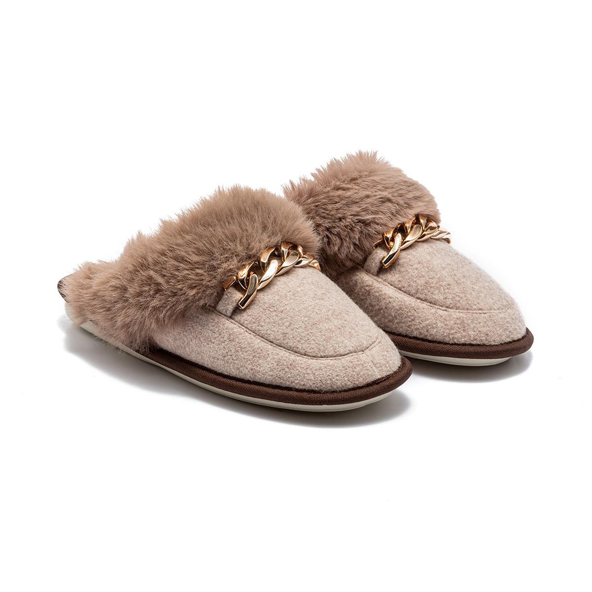 Suzi Kadın Tokalı Ev Terliği Bej 37/41