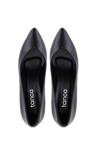  Tamer Tanca Kadın Siyah Analin Topuklu Ayakkabı