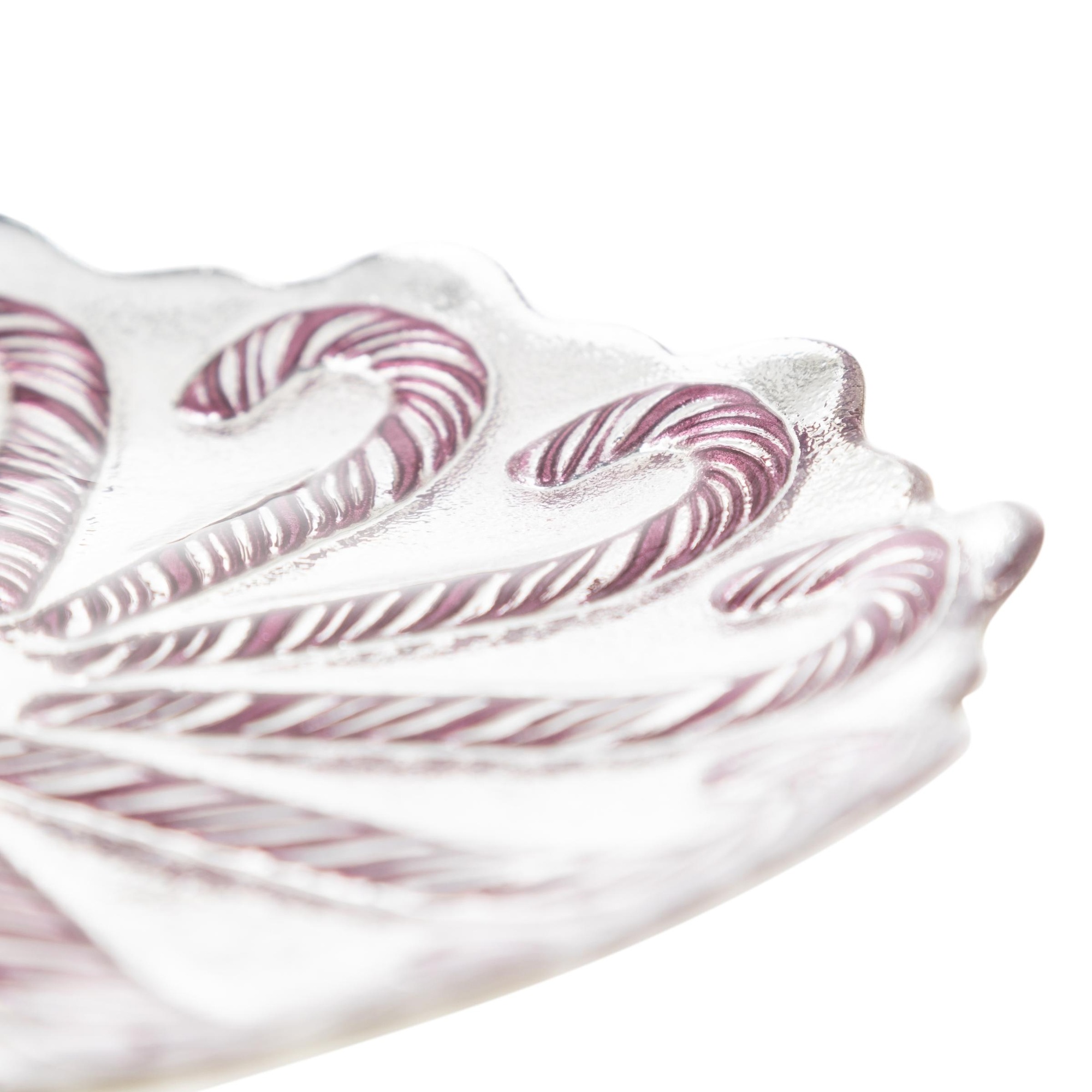 BASTON ŞEKER DESENLİ AYAKLI SUNUM 21 CM