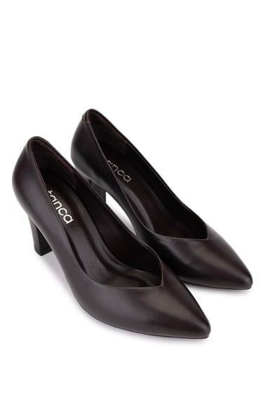  Tamer Tanca Kadın Kahverengi Topuklu Ayakkabı