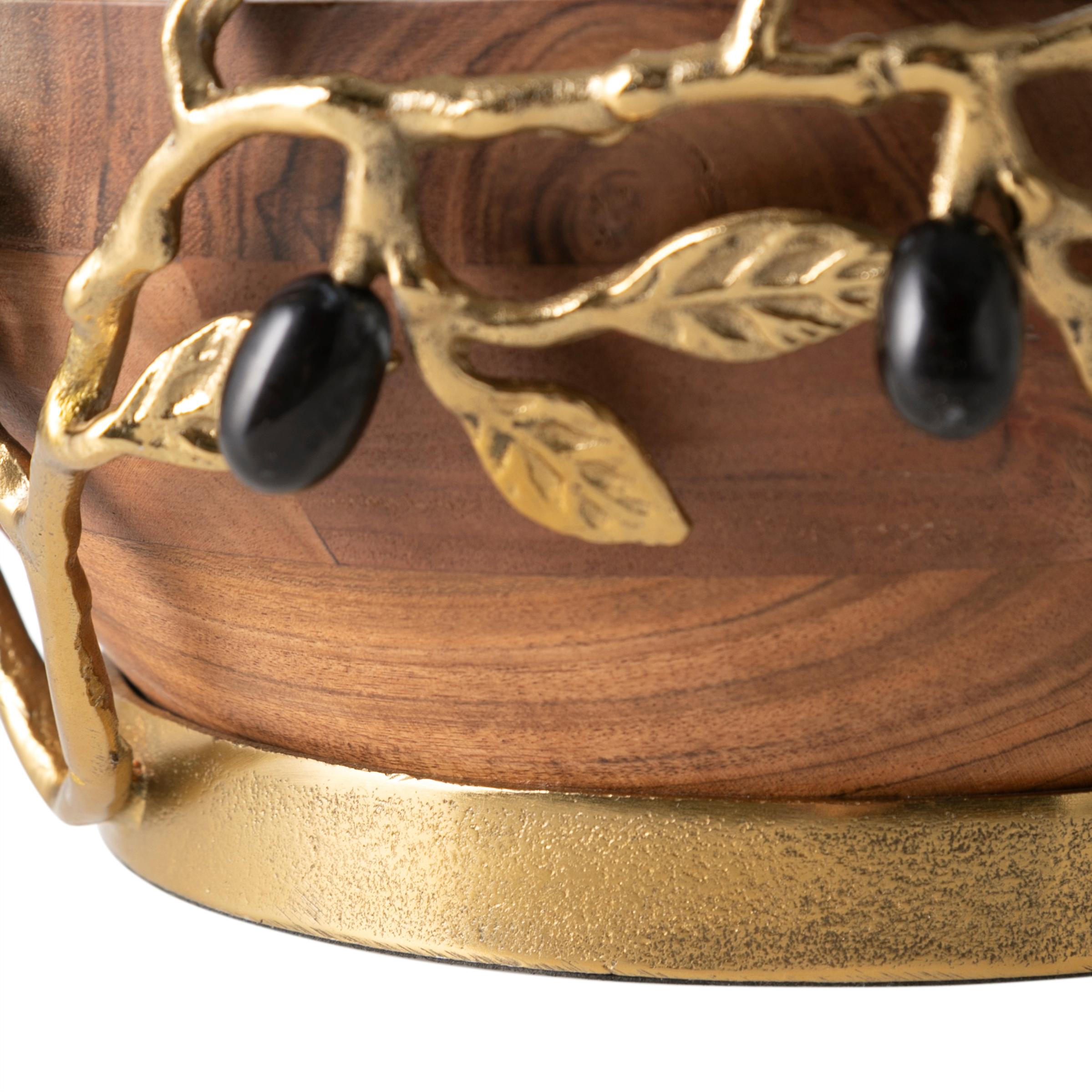  OLIVE AHŞAP DEKORATİF KASE 32X13CM