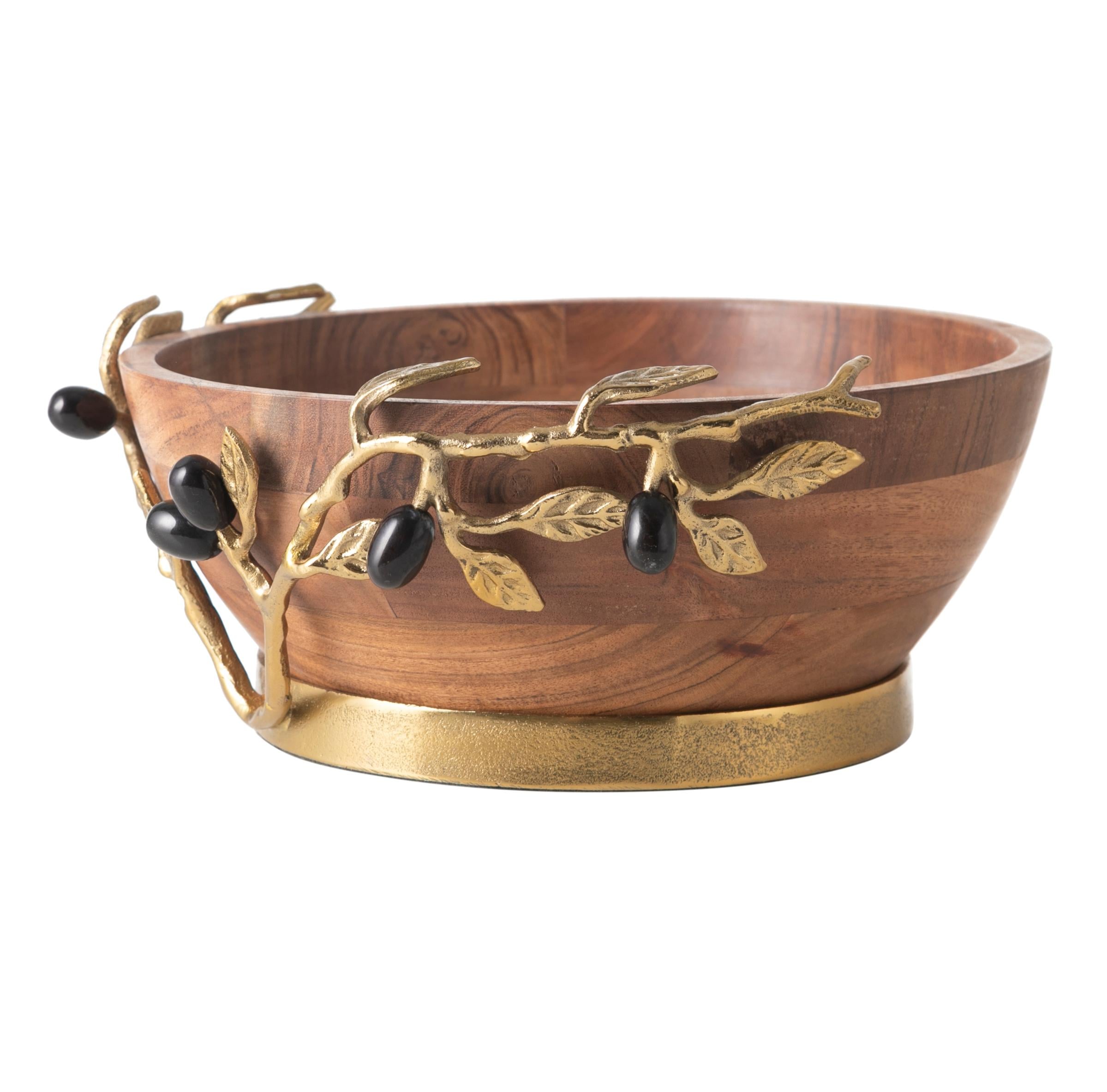  OLIVE AHŞAP DEKORATİF KASE 32X13CM