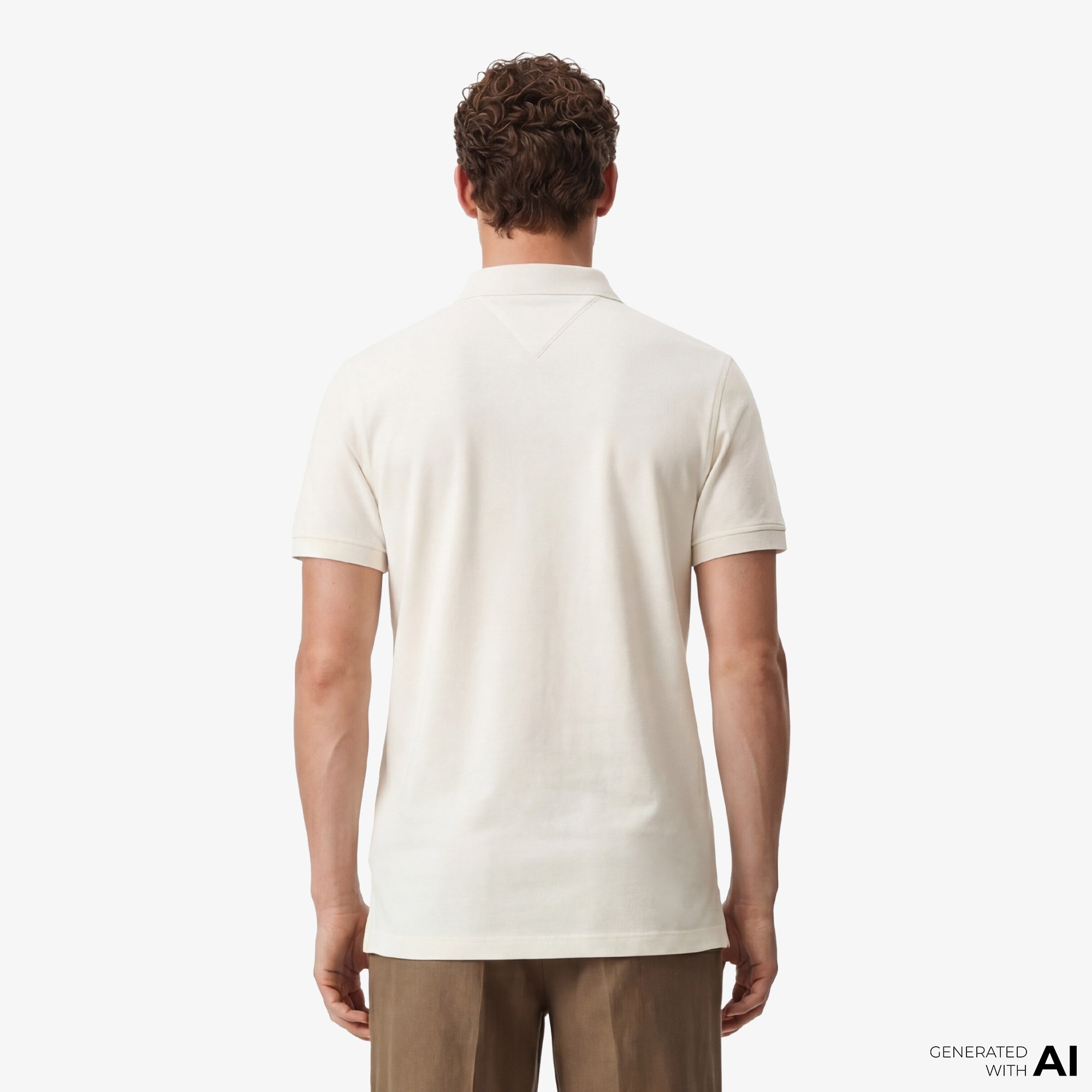 Tommy Hilfiger Elevated Essentials Erkek Krem Rengi Polo T-Shirt