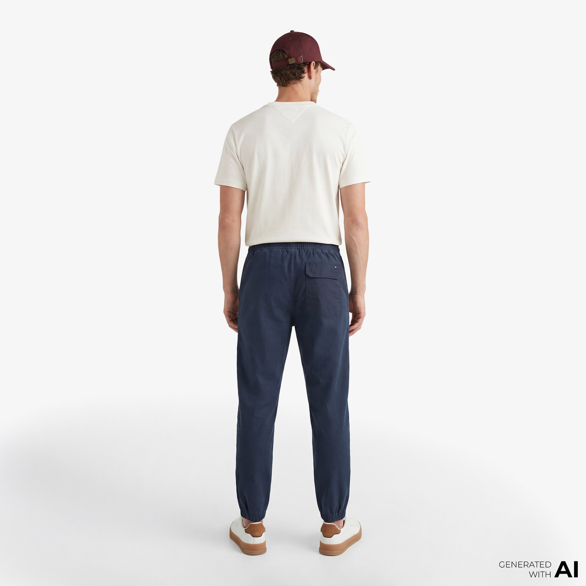 Tommy Hilfiger Mixed Media Erkek Lacivert Eşofman Altı