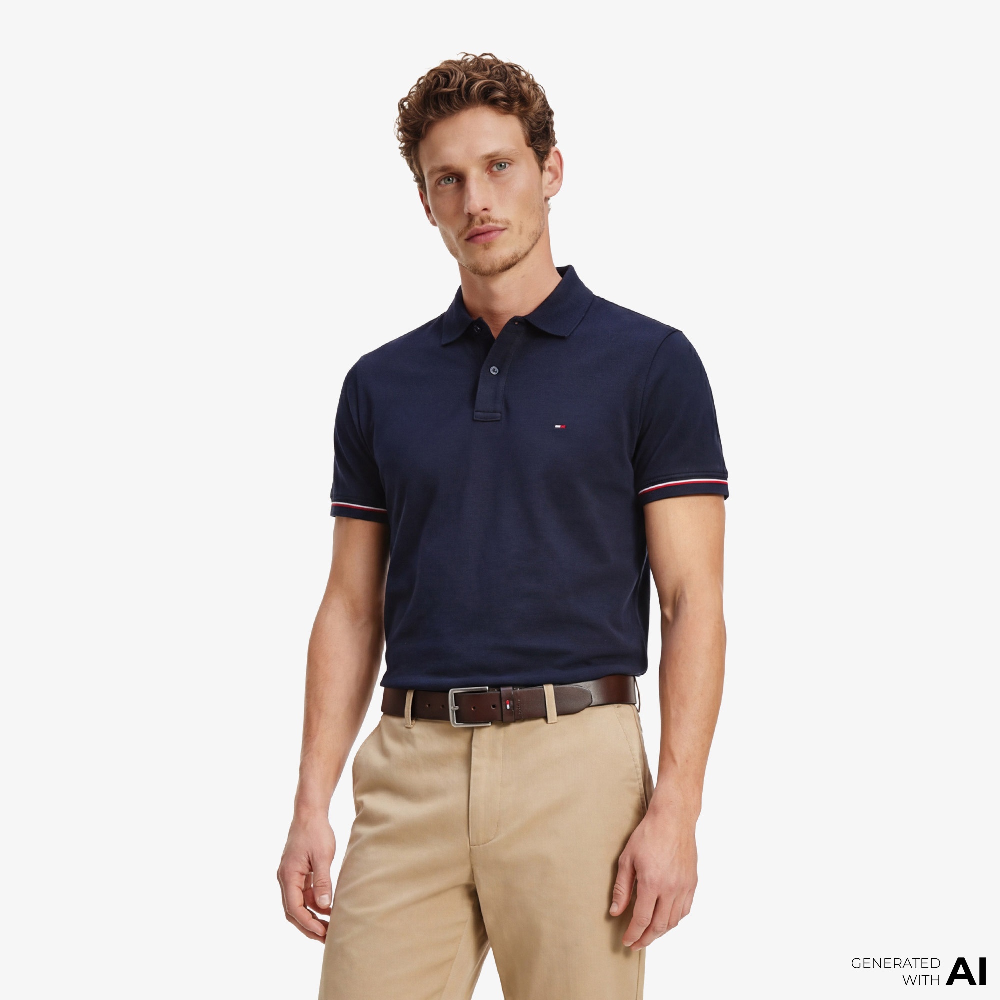 Tommy Hilfiger Elevated Essentials Erkek Lacivert Polo T-Shirt