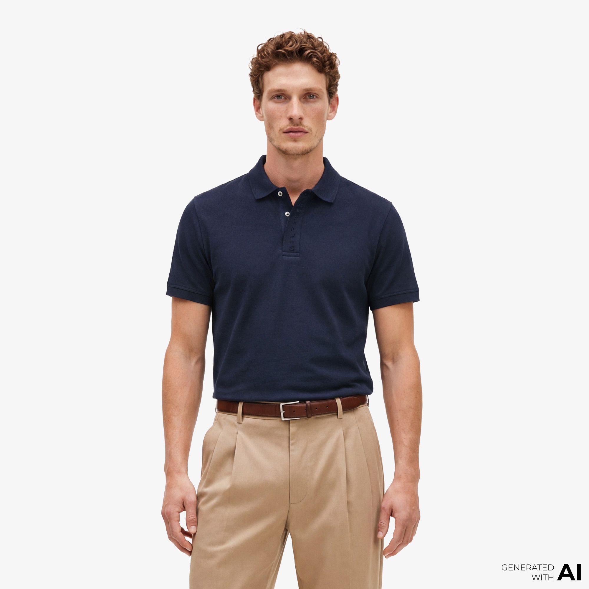 Tommy Hilfiger Seasonal Graphic Erkek Lacivert Polo T-Shirt