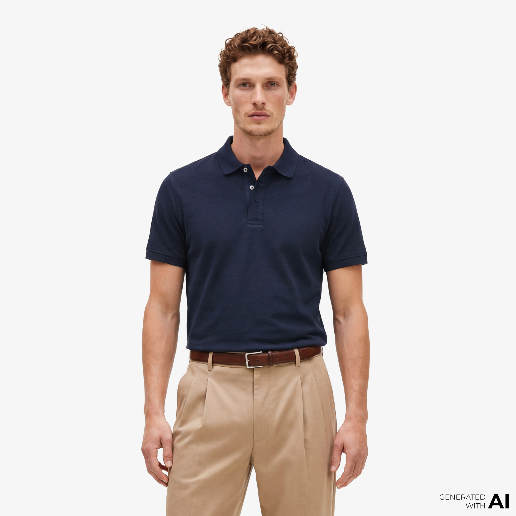 Tommy Hilfiger Seasonal Graphic Erkek Lacivert Polo T-Shirt