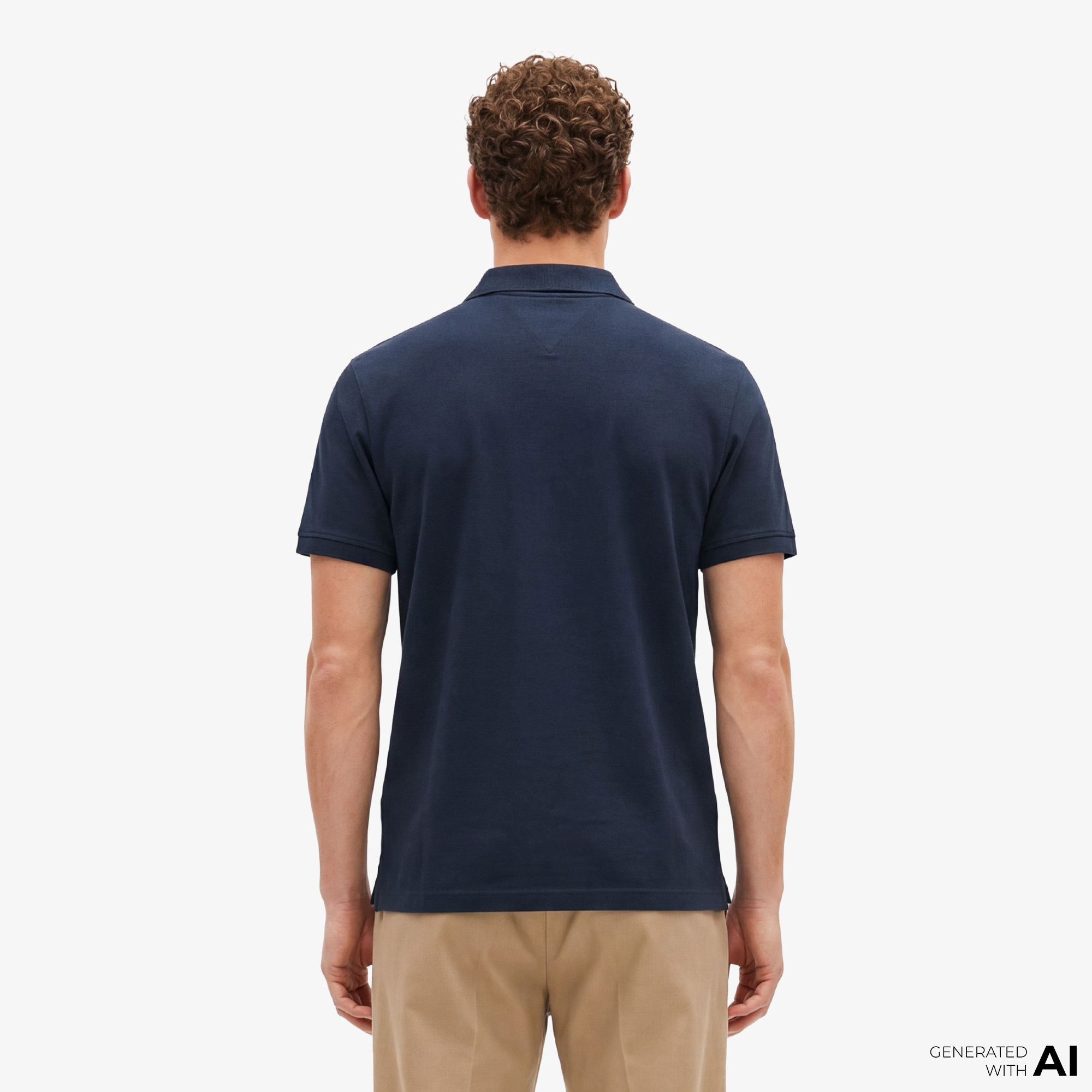 Tommy Hilfiger Seasonal Graphic Erkek Lacivert Polo T-Shirt
