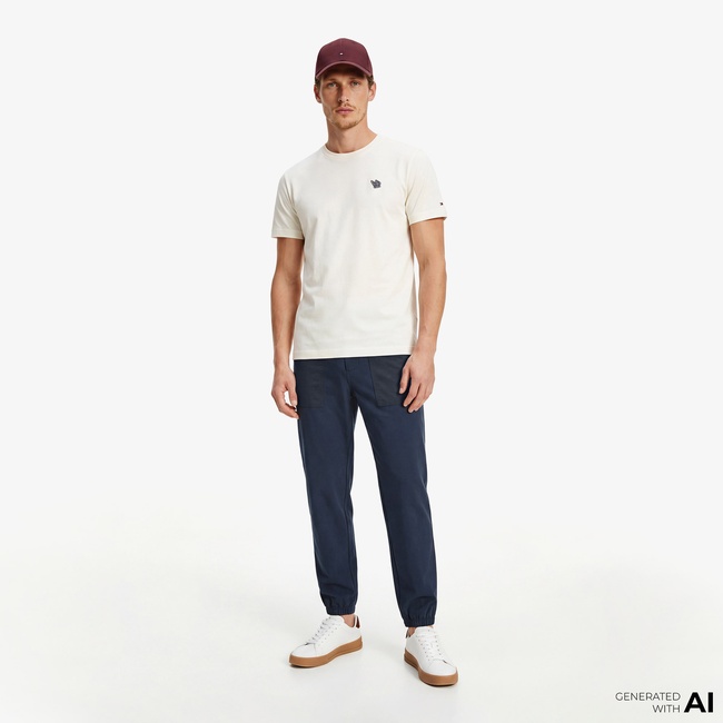  Tommy Hilfiger Mixed Media Erkek Lacivert Eşofman Altı