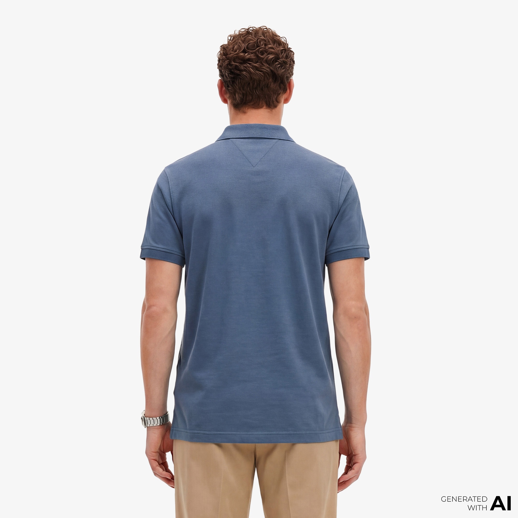 Tommy Hilfiger Elevated Essentials Erkek Mavi Polo T-Shirt