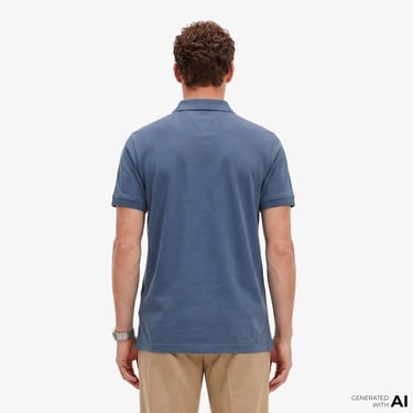  Tommy Hilfiger Elevated Essentials Erkek Mavi Polo T-Shirt
