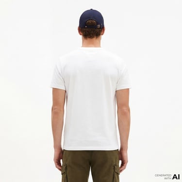  Tommy Hilfiger Brand Love Graphic Erkek Beyaz T-Shirt