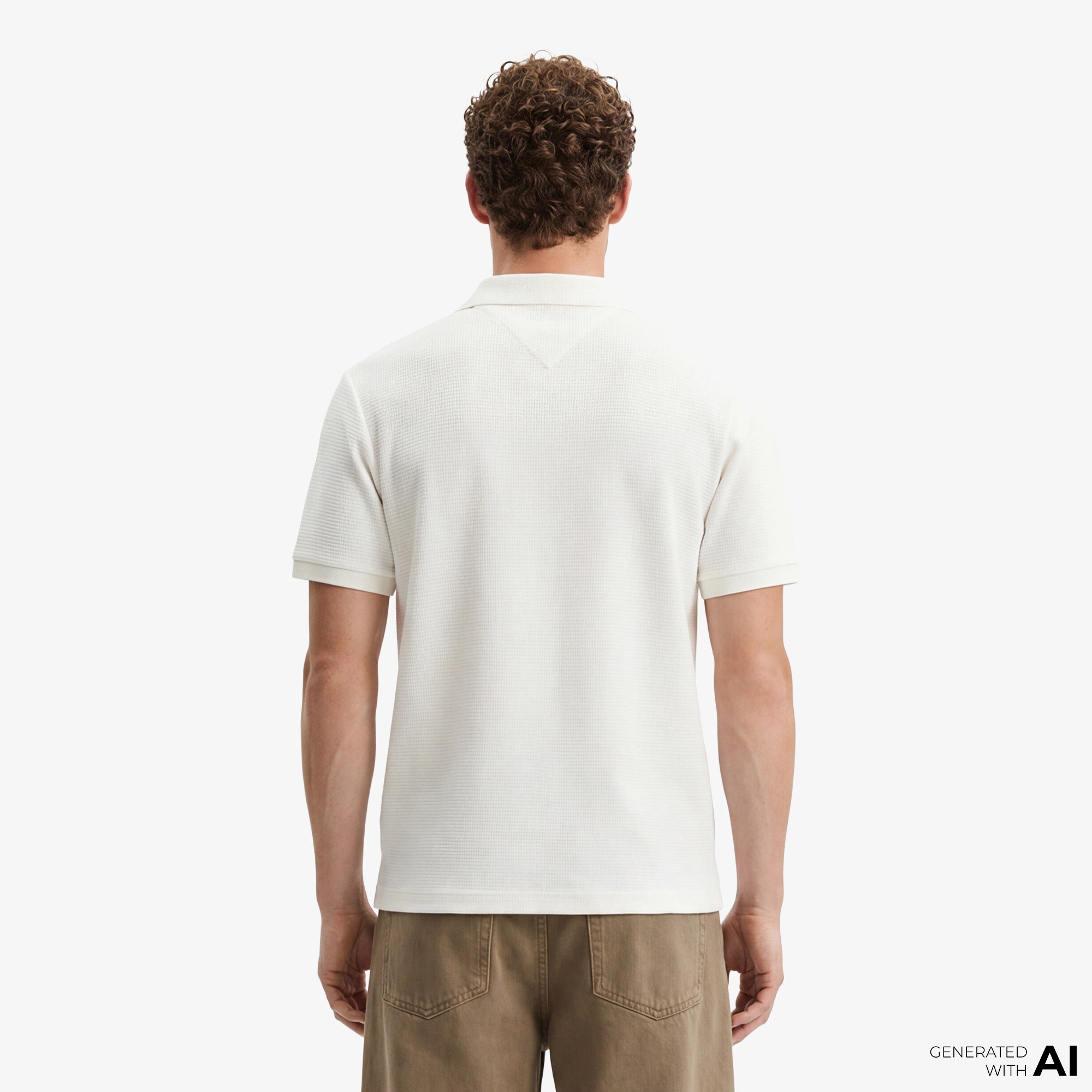 Tommy Hilfiger Performance Erkek Krem Rengi Polo T-Shirt