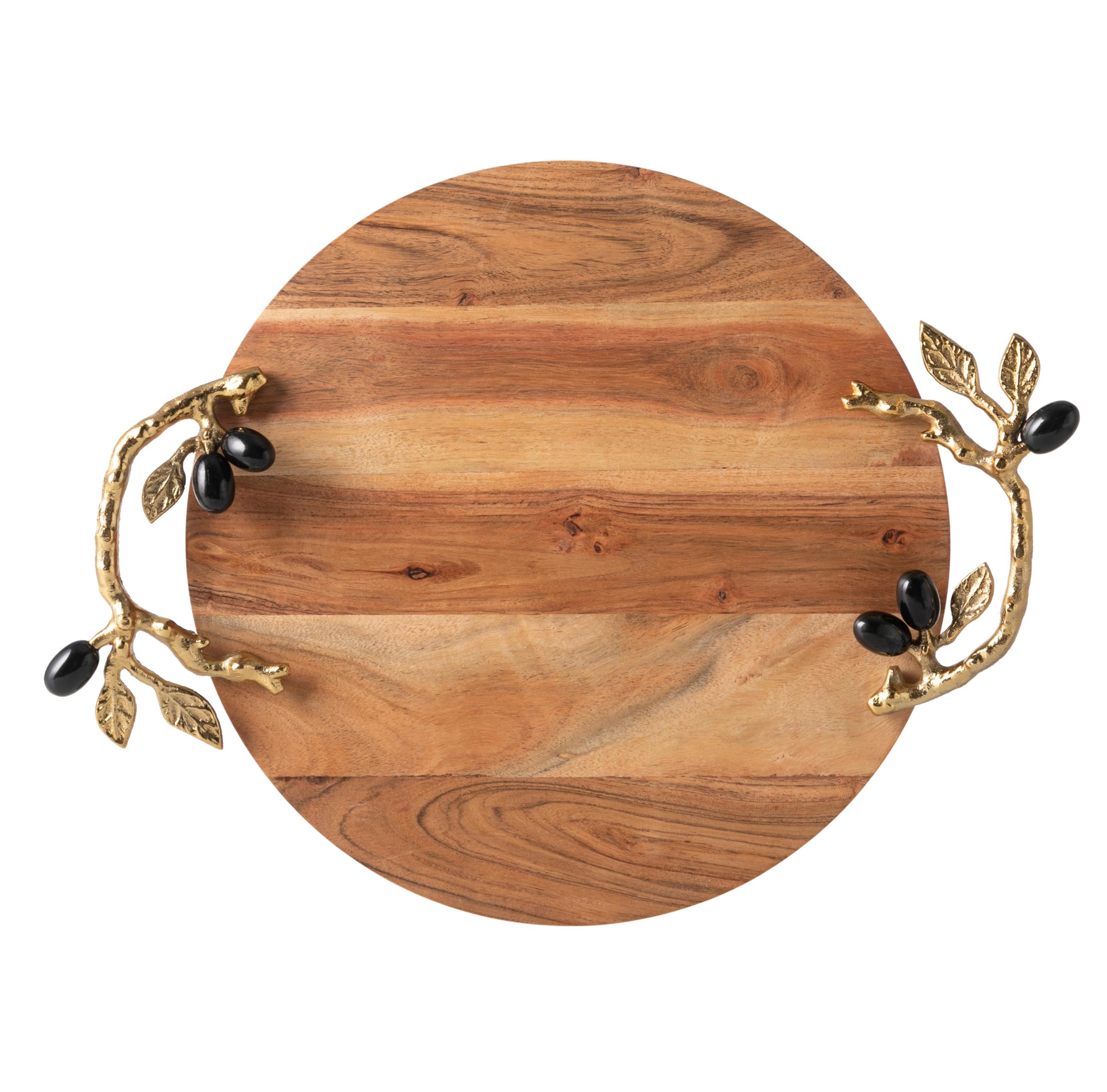  OLIVE AHŞAP DEKORATİF TEPSİ 45X33X6CM