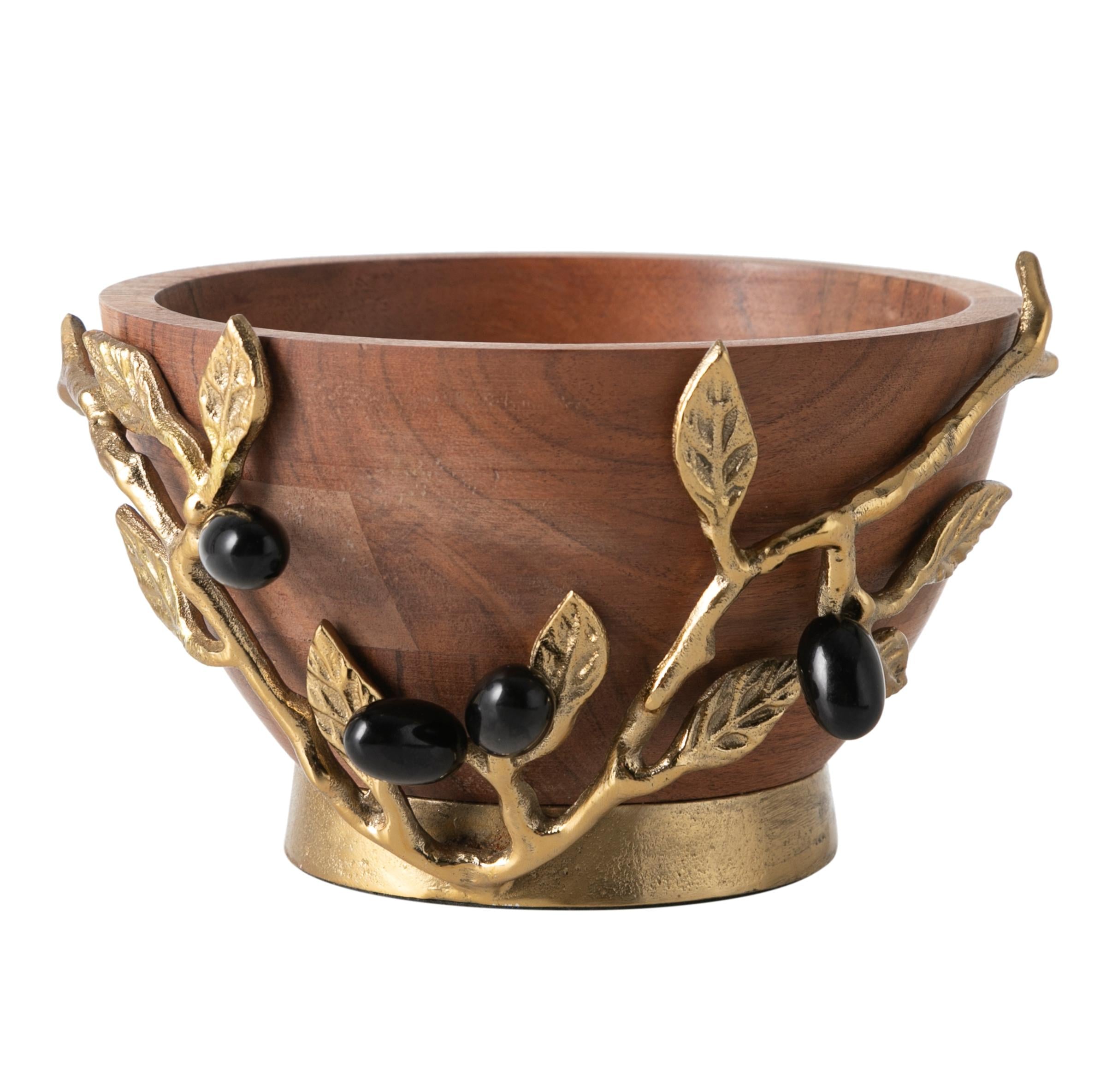  OLIVE AHŞAP DEKORATİF KASE 21X13CM