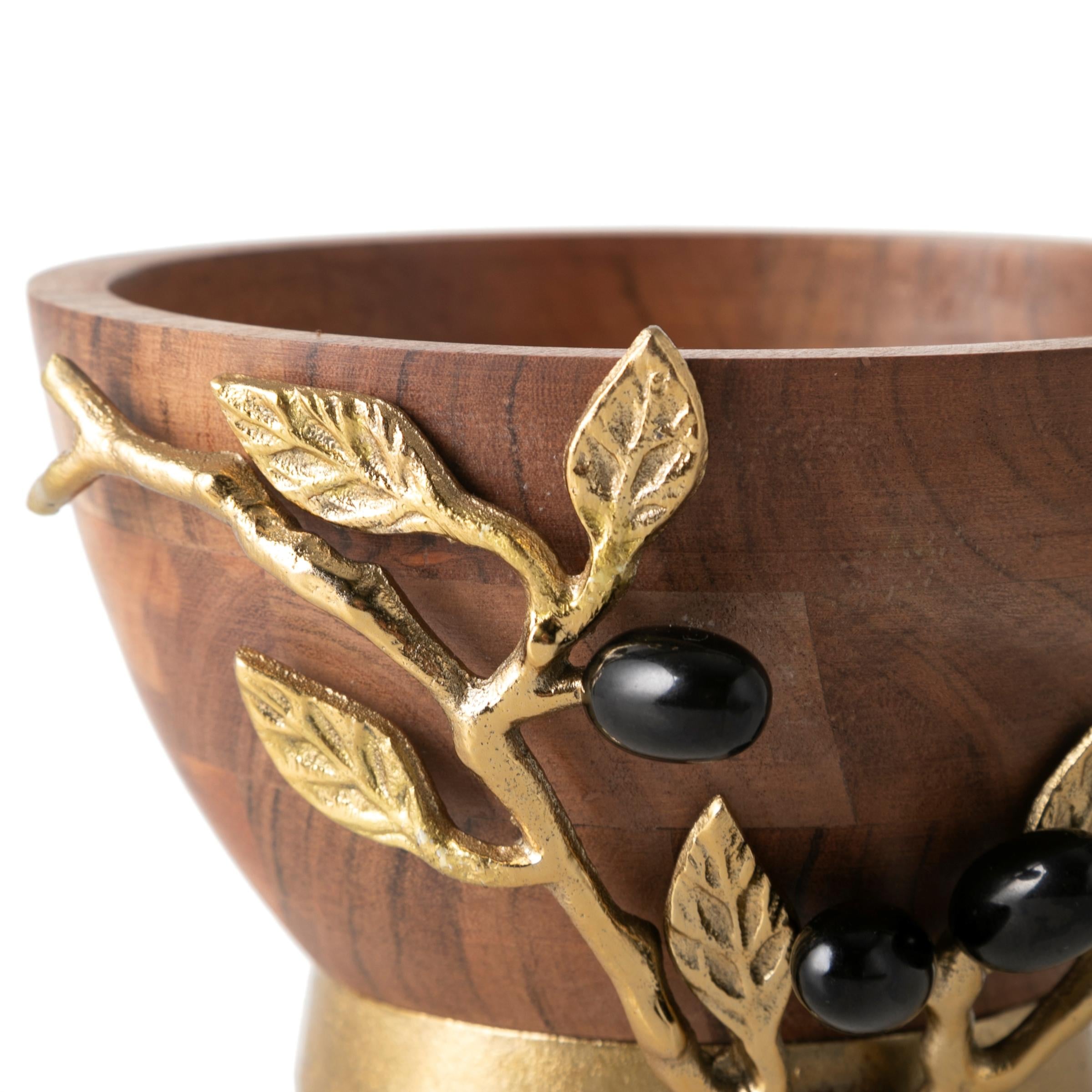  OLIVE AHŞAP DEKORATİF KASE 21X13CM