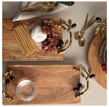  OLIVE AHŞAP DEKORATİF TEPSİ 50X20X6CM