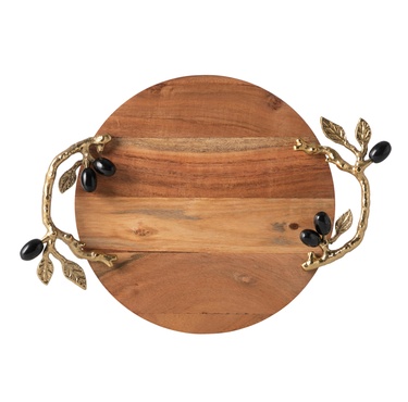  OLIVE AHŞAP DEKORATİF TEPSİ 38X28X6CM