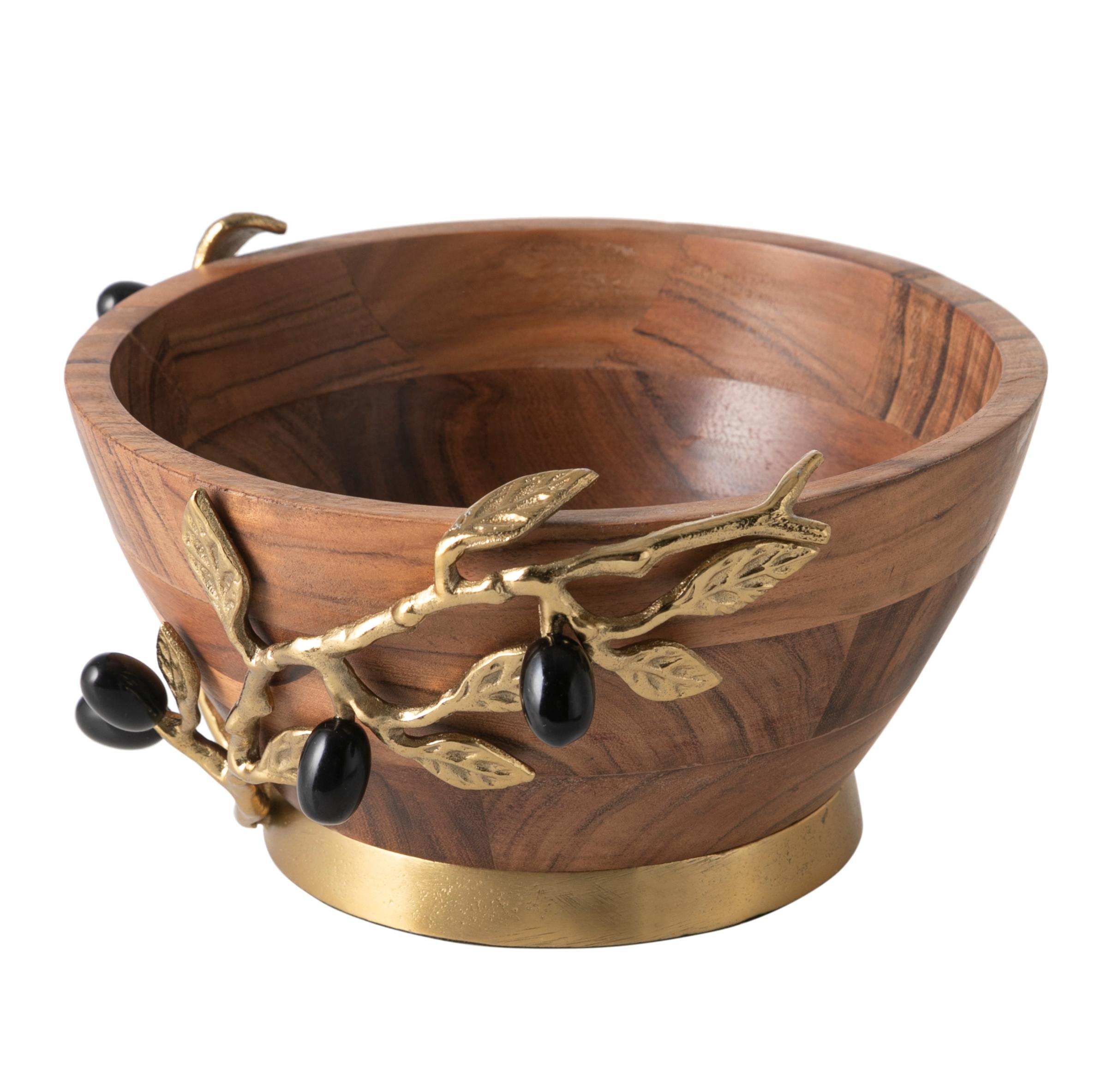 OLIVE AHŞAP DEKORATİF KASE 28X13CM