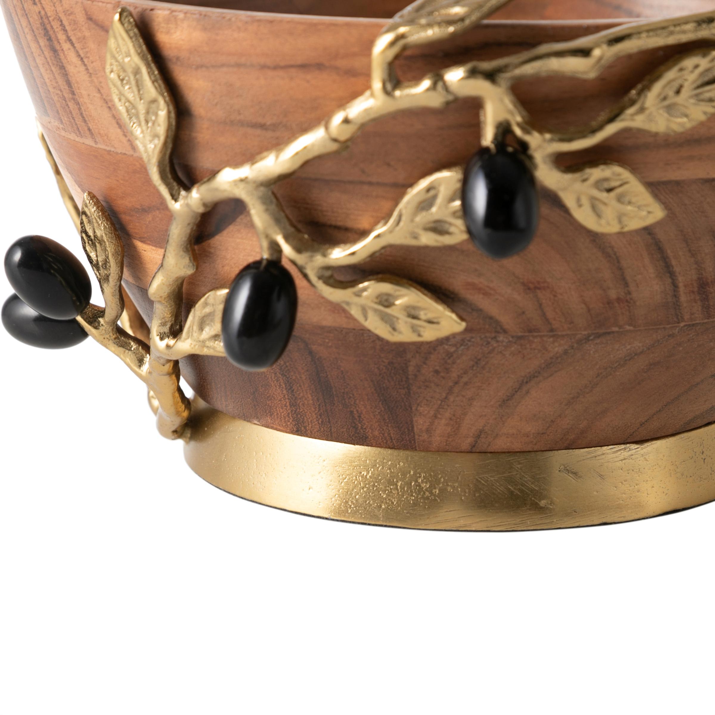 OLIVE AHŞAP DEKORATİF KASE 28X13CM