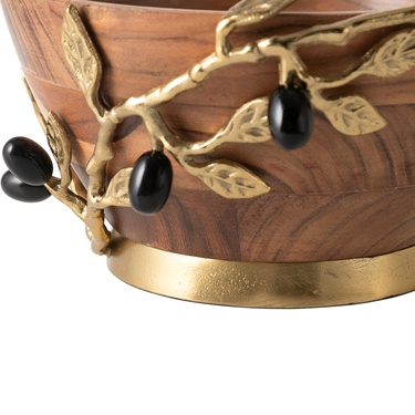  OLIVE AHŞAP DEKORATİF KASE 28X13CM