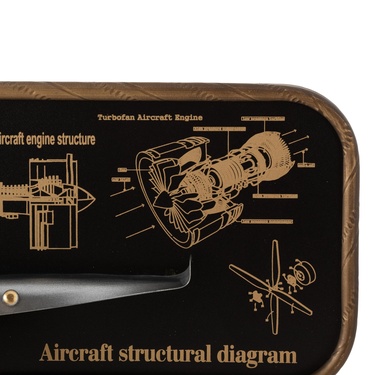  AIRPLANE SILVER DUVAR SAATİ 78X8X21CM