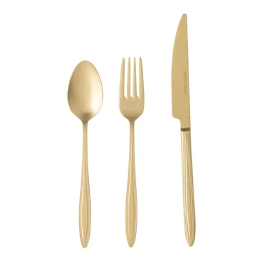  ESSEN 18 PARÇA TATLI ÇATAL KAŞIK BIÇAK SETİ MAT GOLD