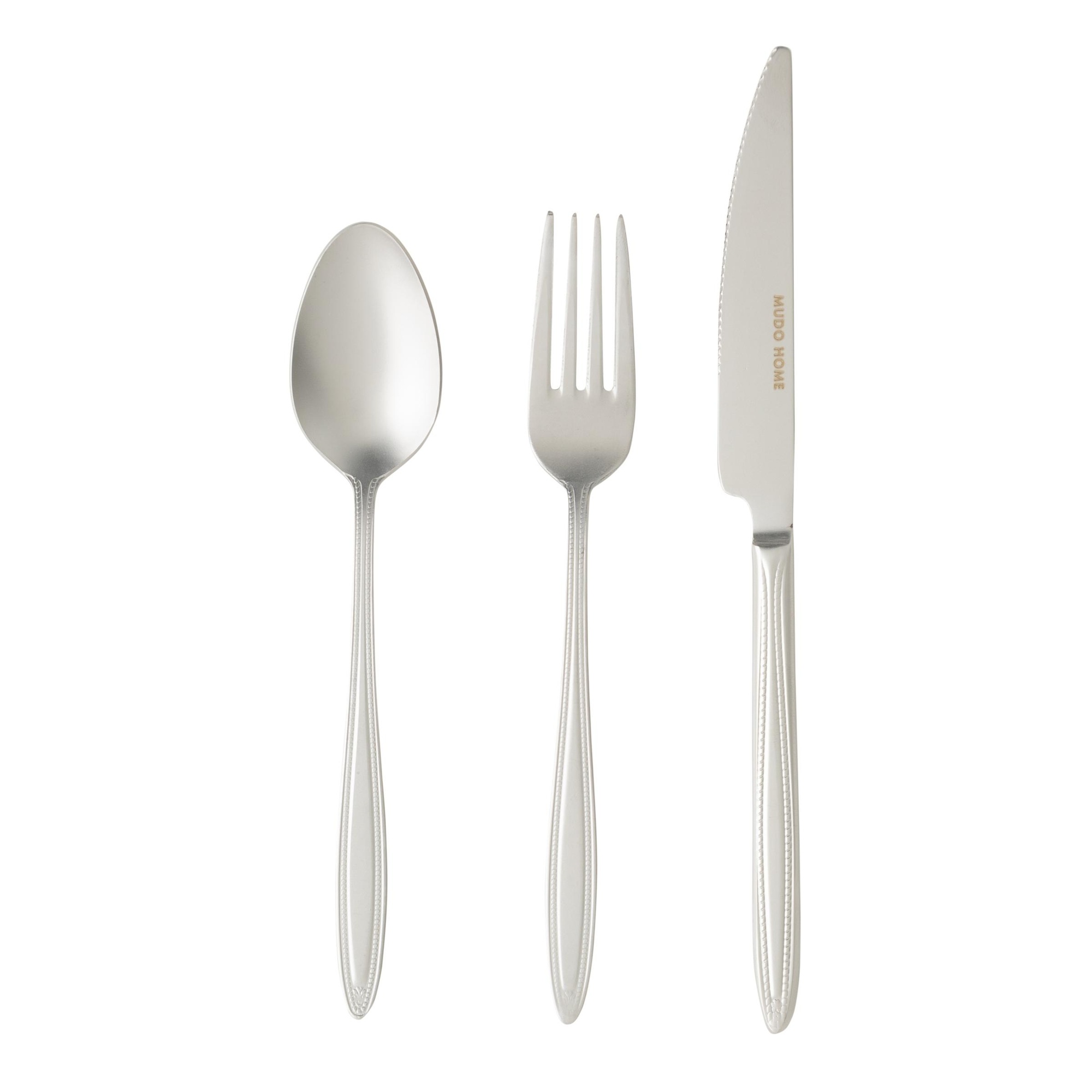 ESSEN 18 PARÇA TATLI ÇATAL KAŞIK BIÇAK SETİ MAT GÜMÜŞ