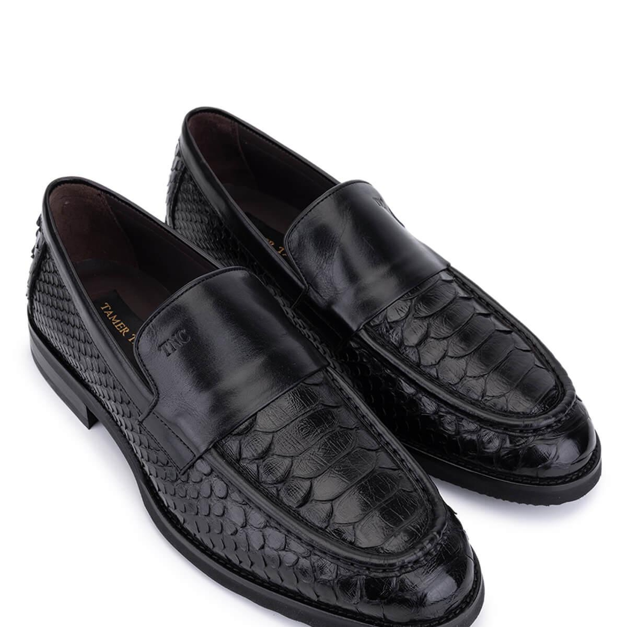 Tamer Tanca Erkek Hakiki Deri Siyah Loafer Ayakkabı