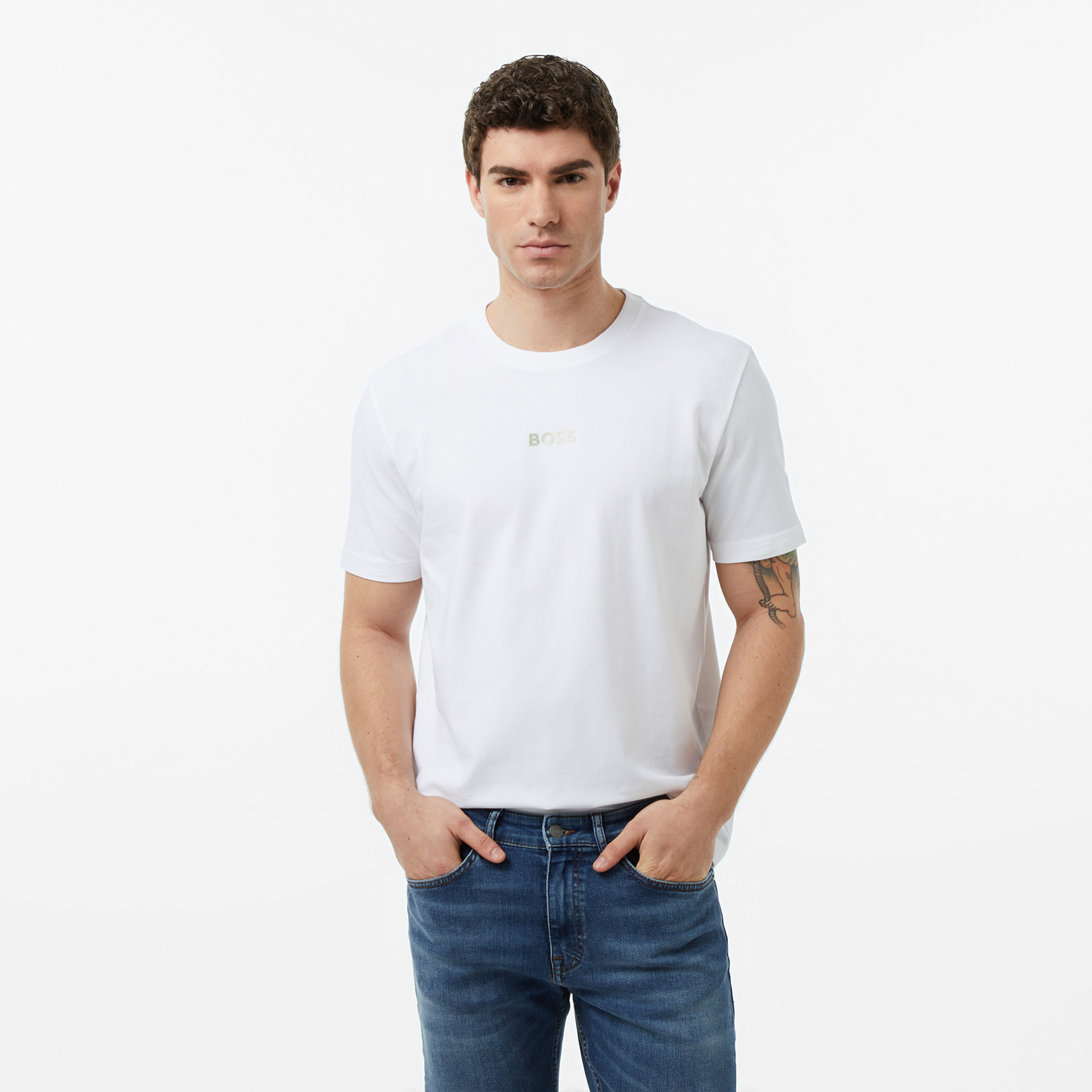  Boss TS Join Erkek Beyaz T-Shirt