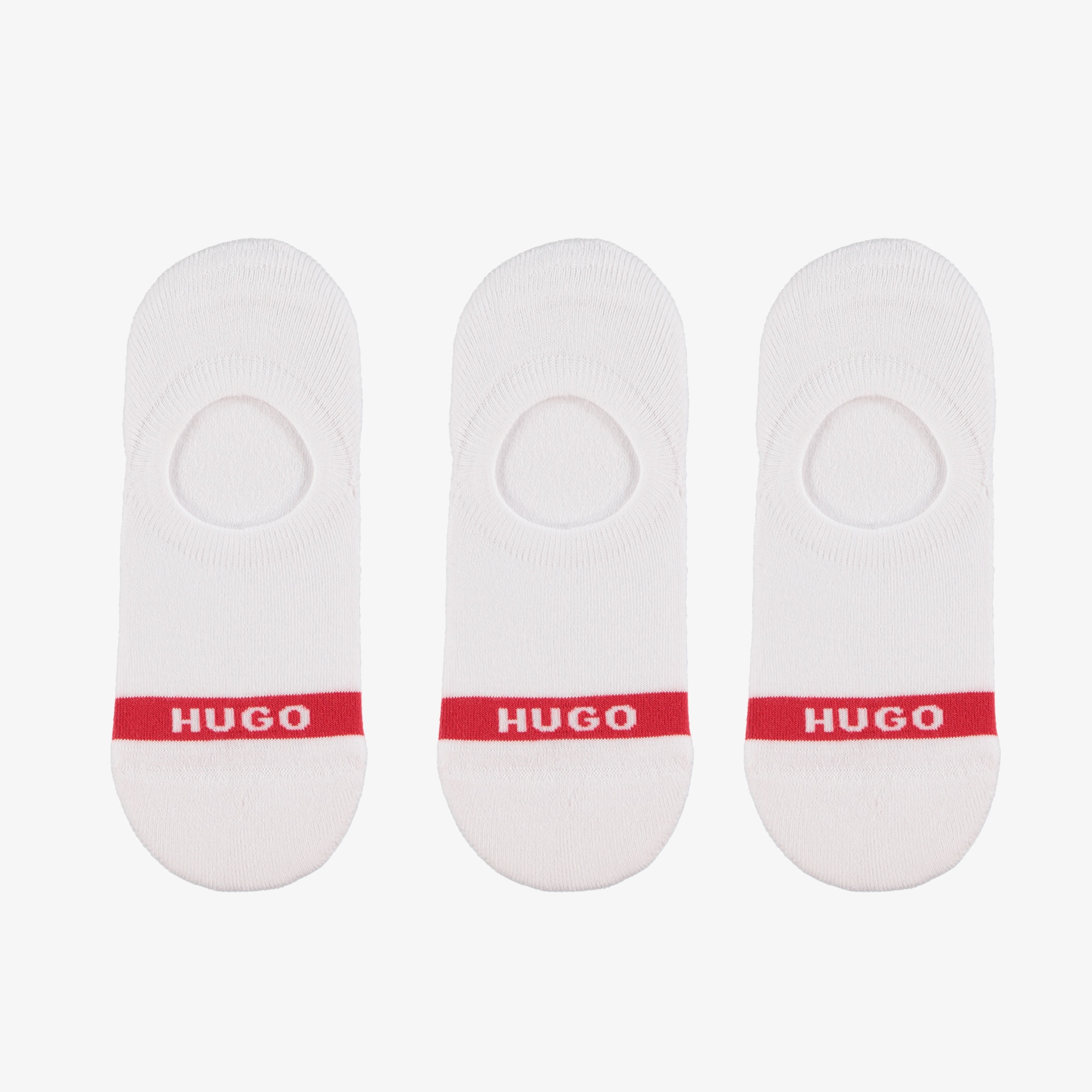 Hugo Plush Tape 3'lü Erkek Beyaz Çorap