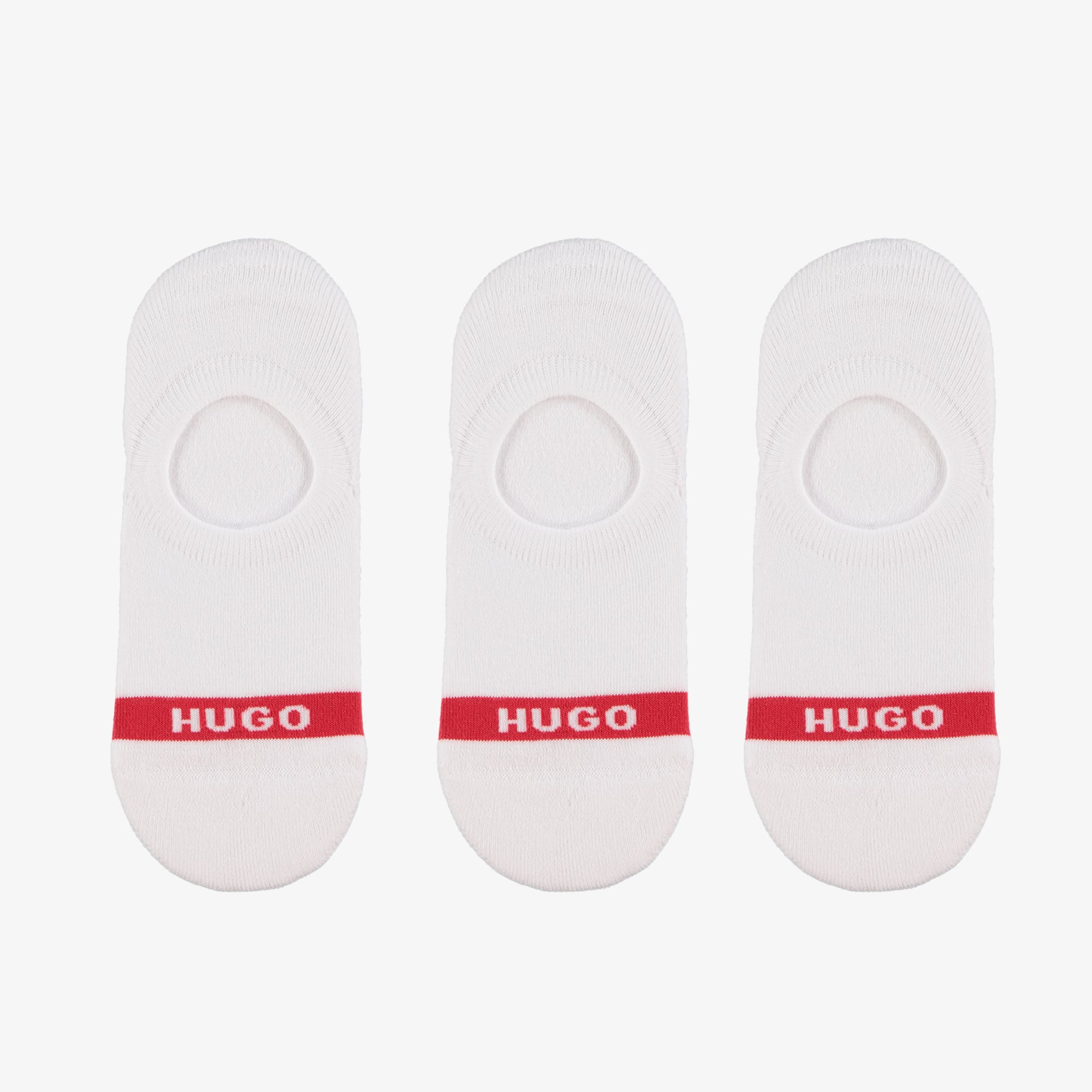  Hugo Plush Tape 3'lü Erkek Beyaz Çorap