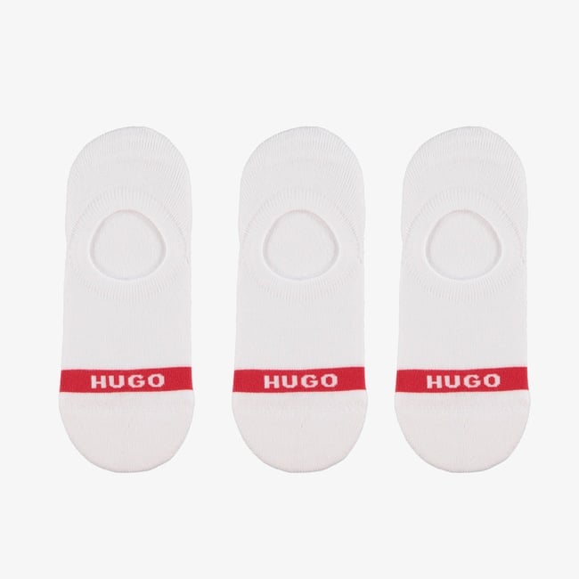  Hugo Plush Tape 3'lü Erkek Beyaz Çorap