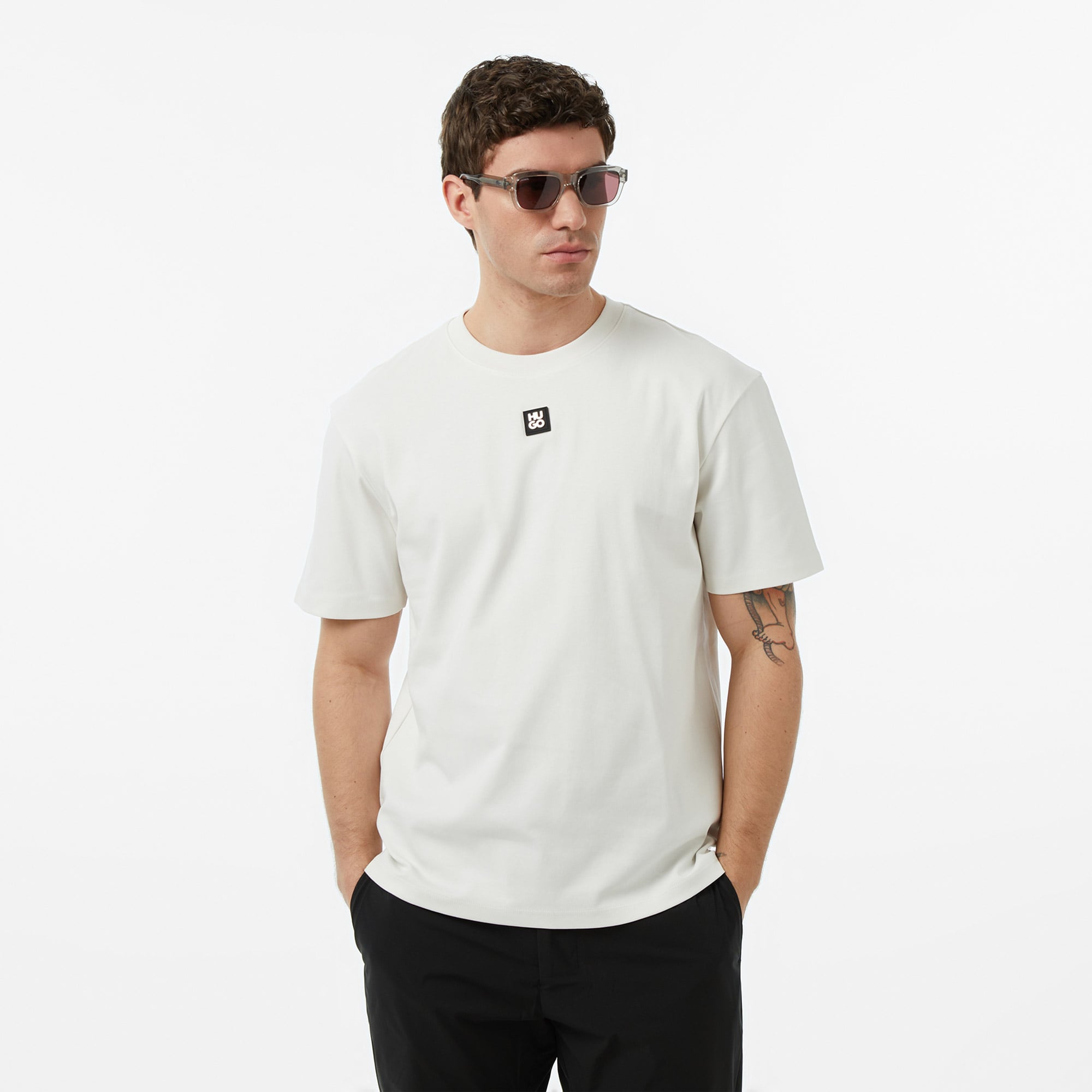  Hugo Dalile Erkek Krem Rengi T-Shirt