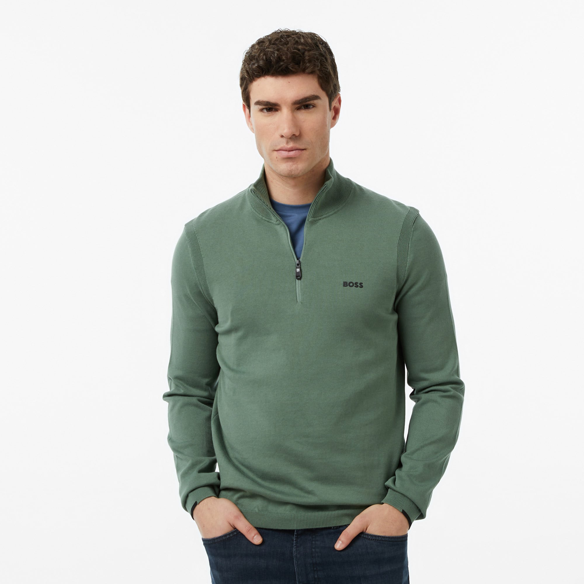  Boss Ever-X Erkek Yeşil Kazak