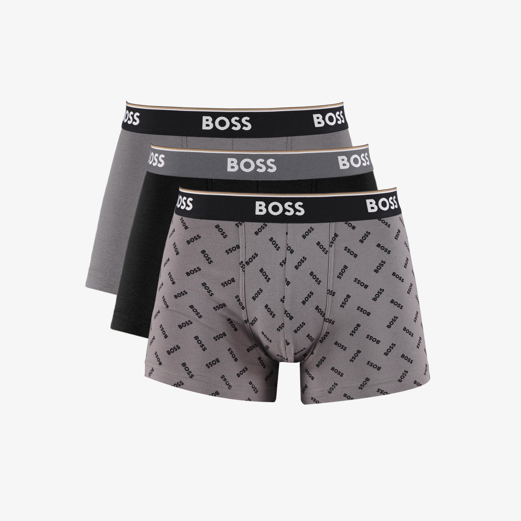  Boss Trunk Power 3'lü Erkek Gri Boxer