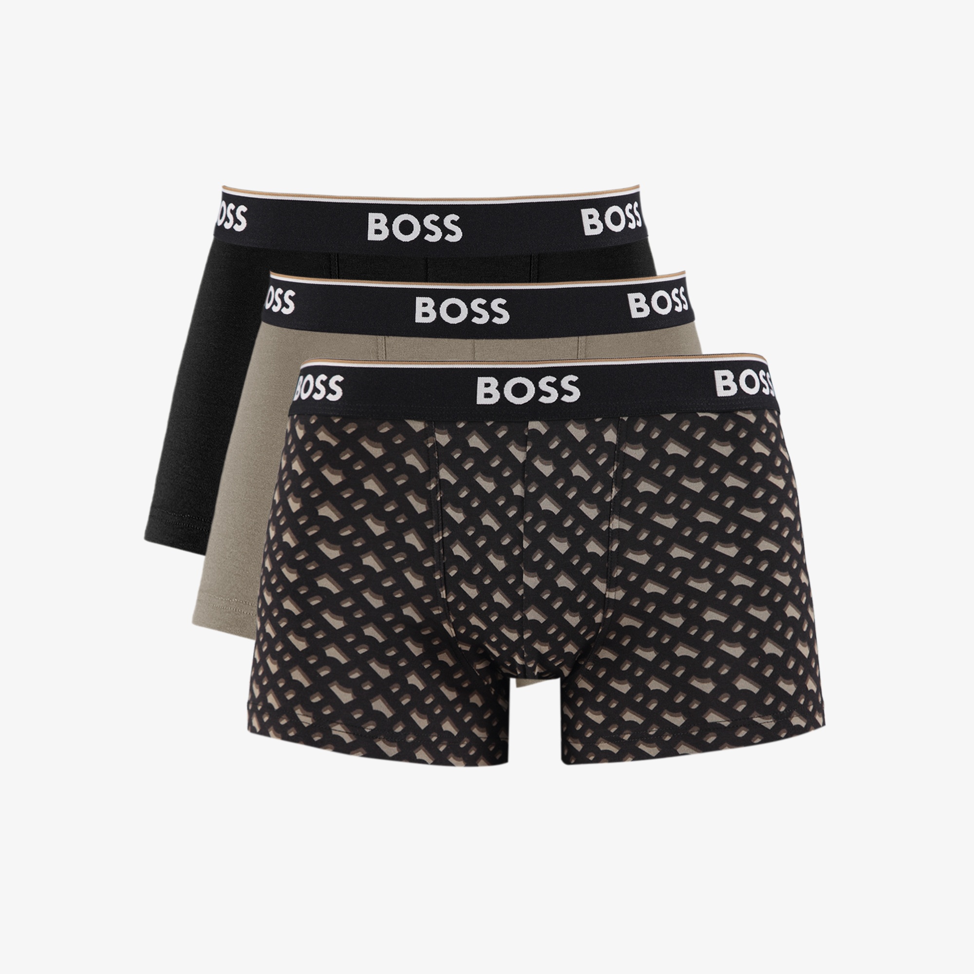 Boss Trunk Power 3'lü Erkek Kahverengi Boxer