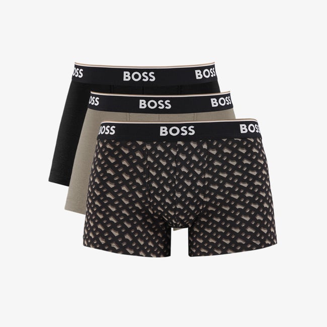  Boss Trunk Power 3'lü Erkek Kahverengi Boxer