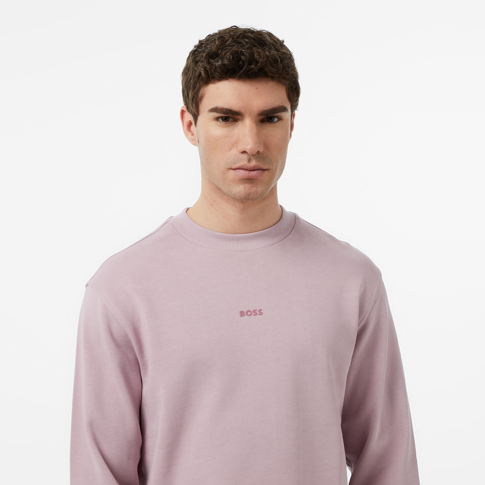Boss WeSmall Erkek Lila Sweatshirt